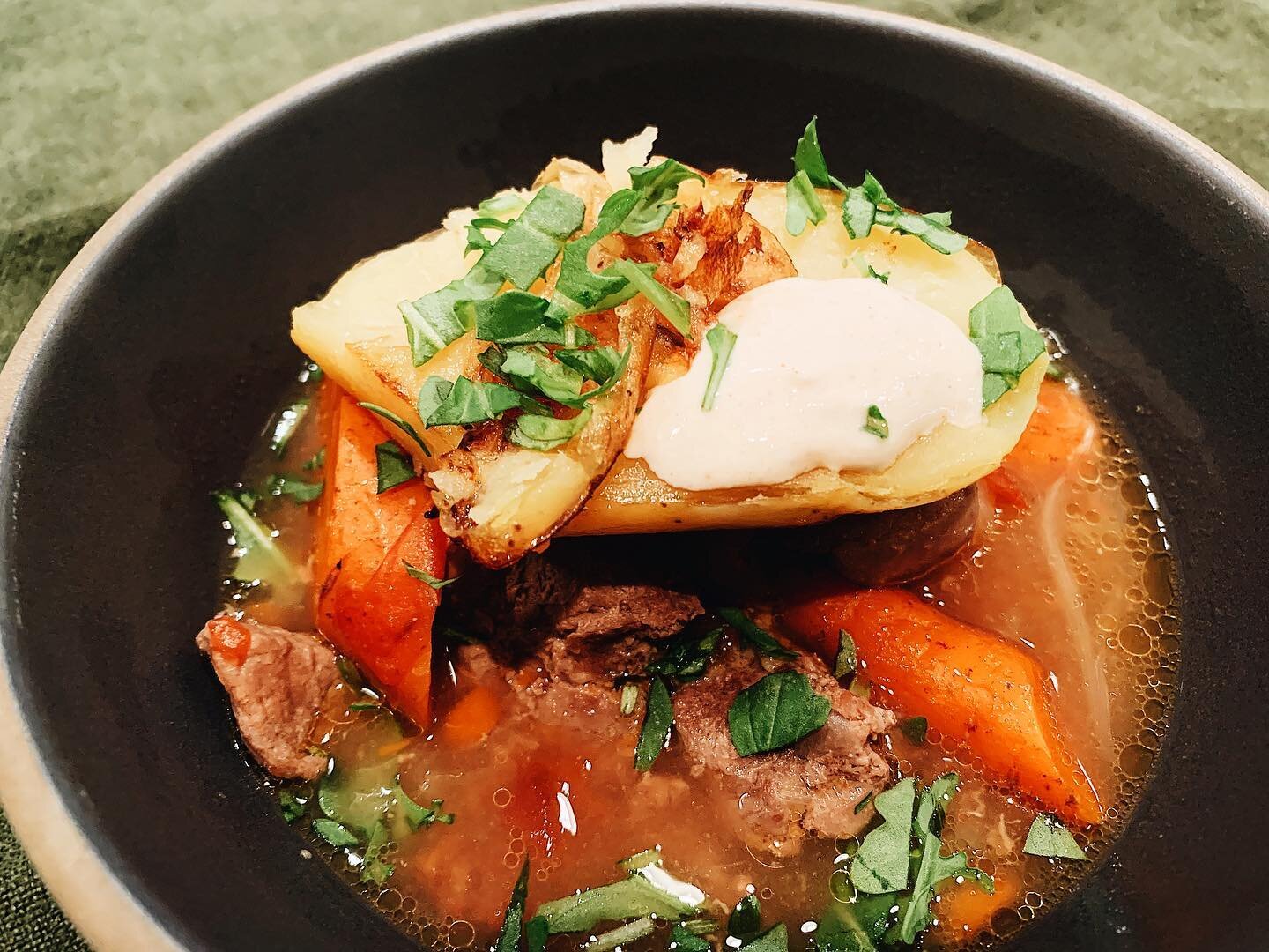 homemade lamb stew on the table. new broken bells album playing on the speakers. central heat on while the fog whips at the windows. cozy fall evening vibe 💯