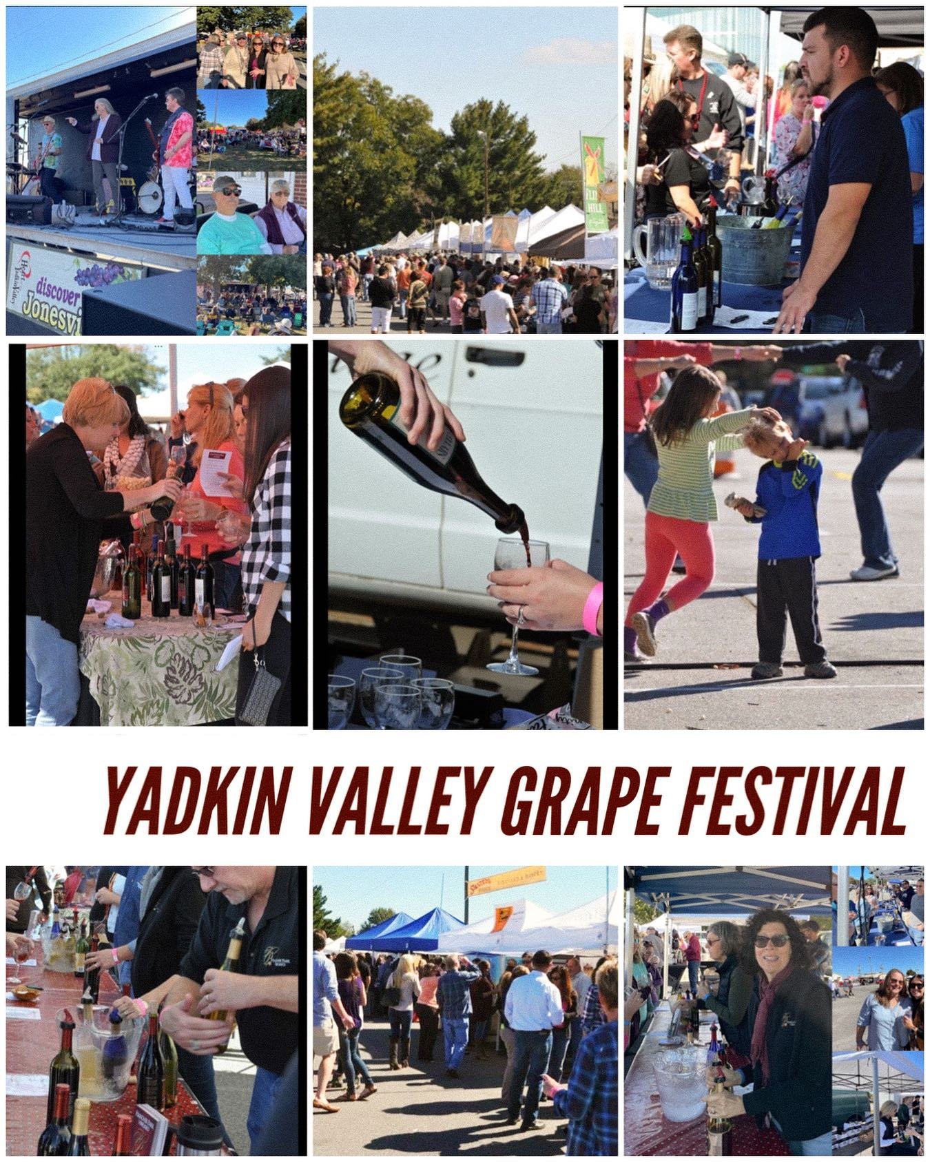 THE COUNTDOWN IS ON!

🍇 Who&rsquo;s ready for a day of fun at the Yadkin Valley Grape Festival TOMORROW from 11:00am- 5:00pm 🍇

Join us for a celebration of all things grape! With an incredible lineup of local wineries, delicious food trucks, and u