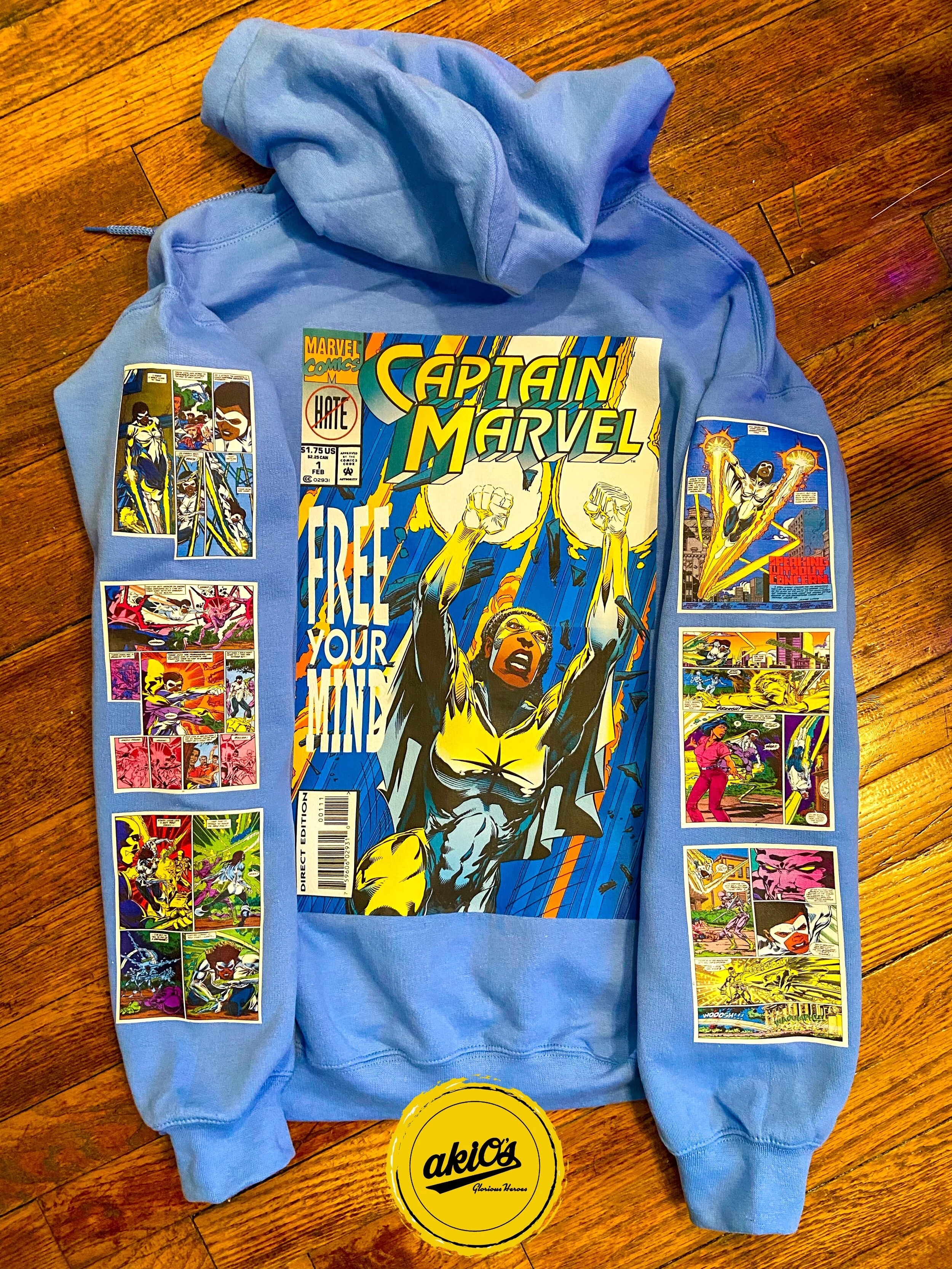 CAPTAIN MARVEL (1994) ISSUE #1 - AKIO'S Carolina Blue Pullover