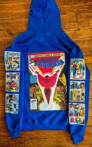 The Amazing SPIDER-MAN ISSUE #16 (1st Appearance of Captain Marvel MONICA RAMBEAU)  - AKIO'S Royal Blue Pullover