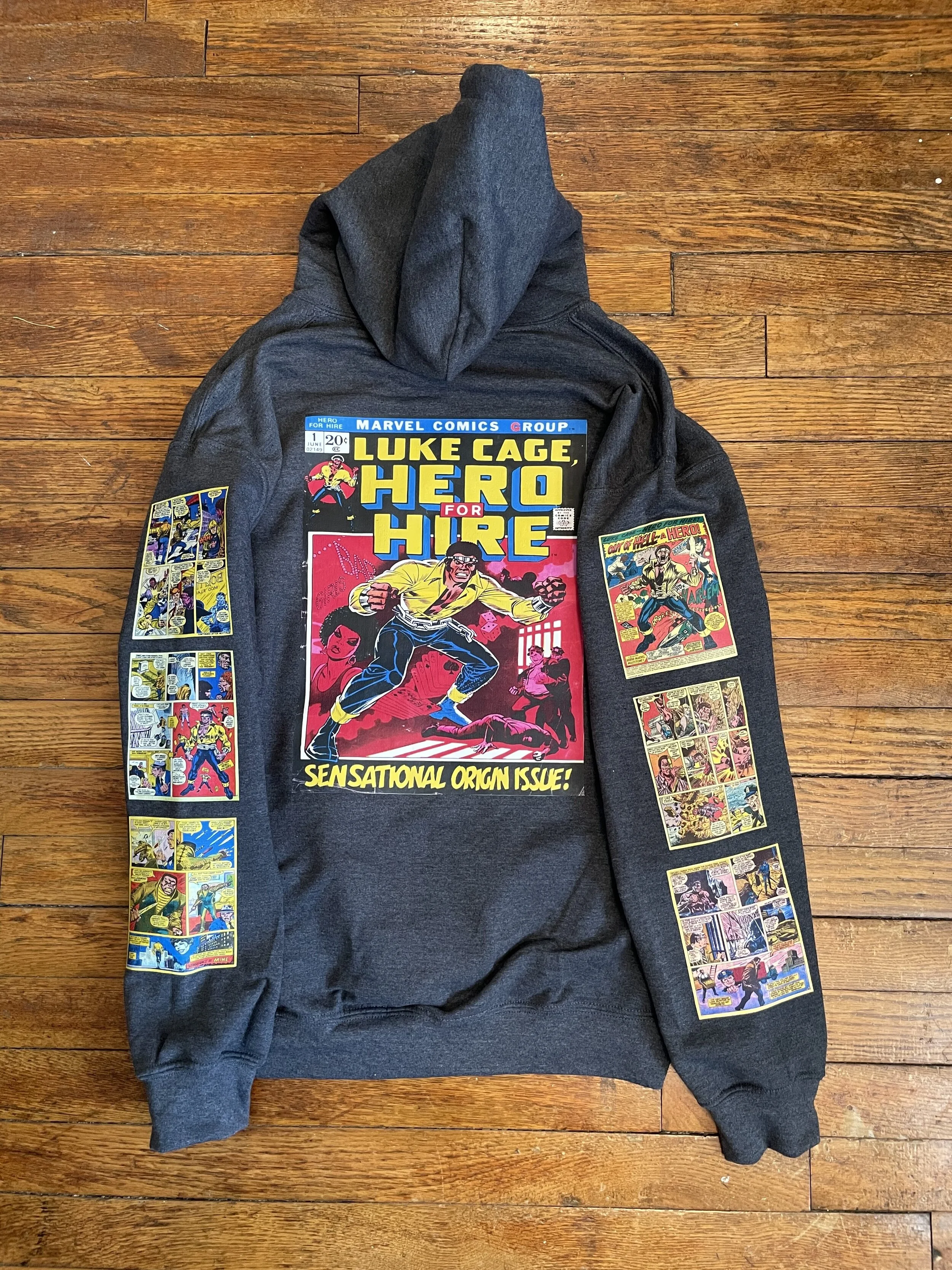 LUKE CAGE (1972) Origin Issue Dark Heather hoodie *Limited Edition*