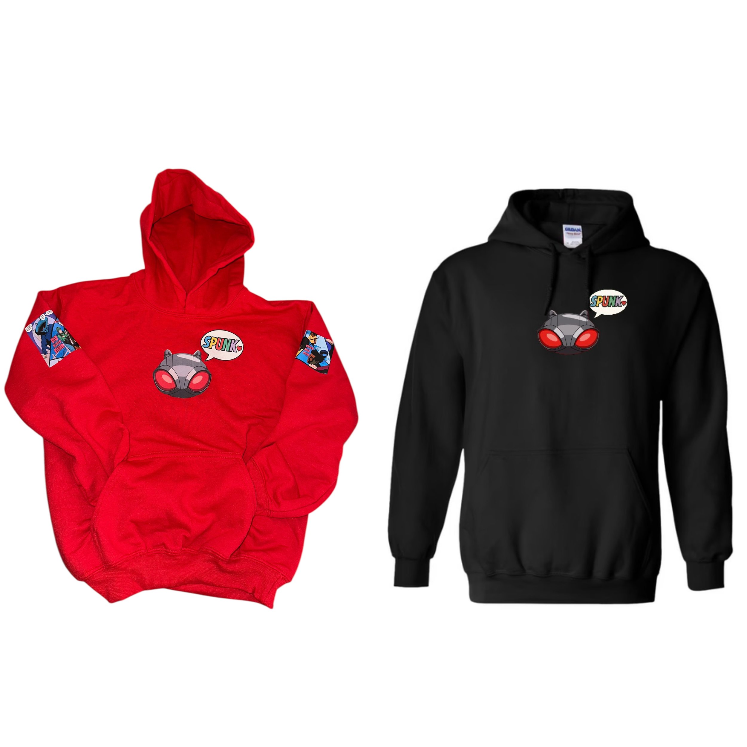 Spunk Kids Black Manta Hoodie Bundle – Red + Black🧩