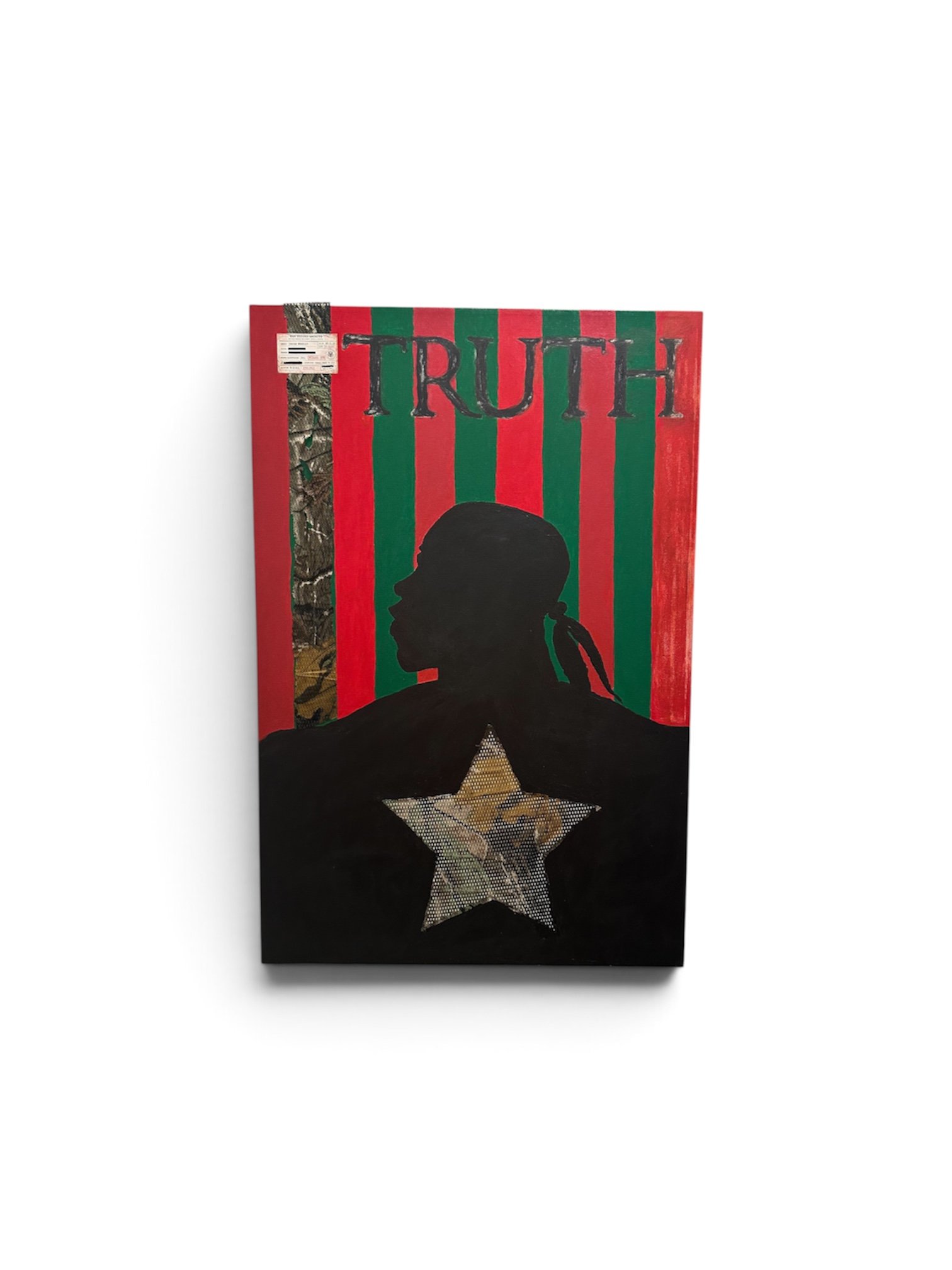 Truth Camouflage — Original Isaiah Bradley Mixed-Media Canvas