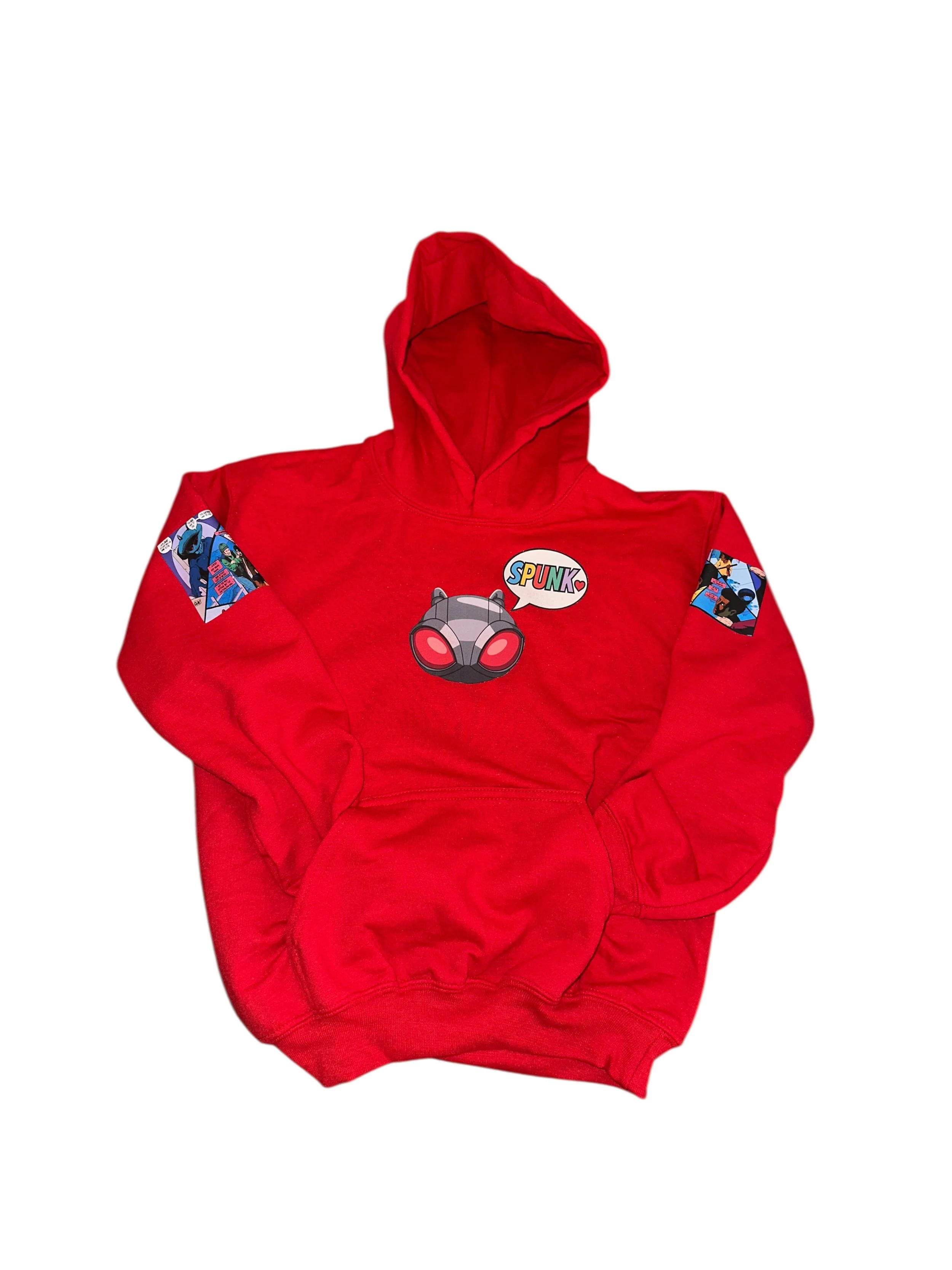 Spunk Kids Black Manta Hoodie – Red Edition🧩