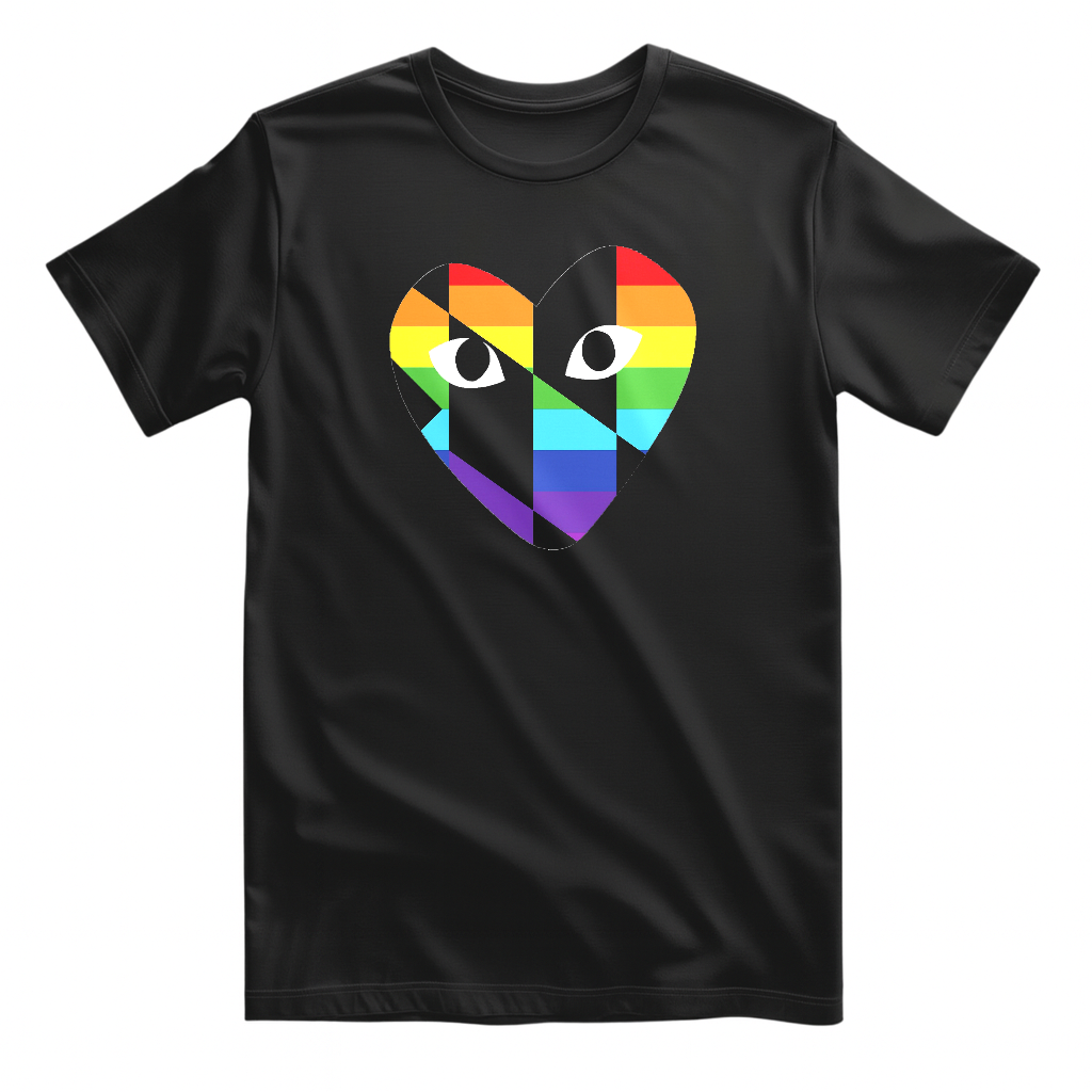 Pride Heart Eyes – Black Tee Edition
