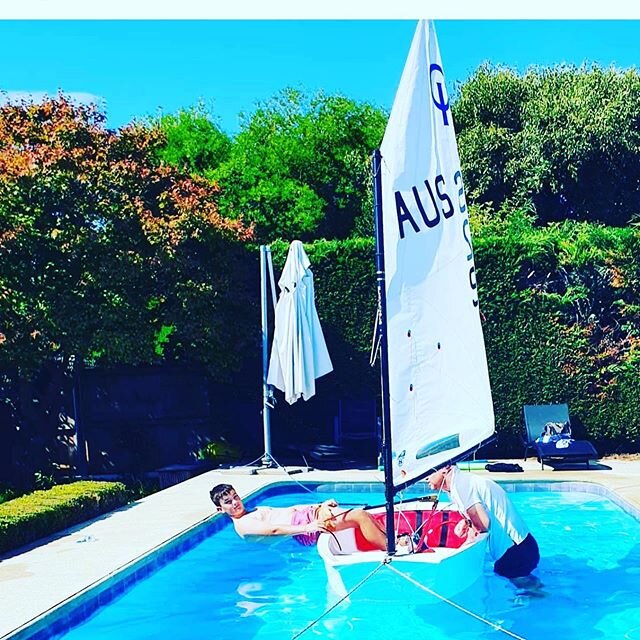 Social distancing on point. 👍👍 #42southmarine #optimist #sandybaysailingclub #sailing #socialdistancing #northsails #swimmingpool #sandybay #dinghysailing #optimistsailing #hobart