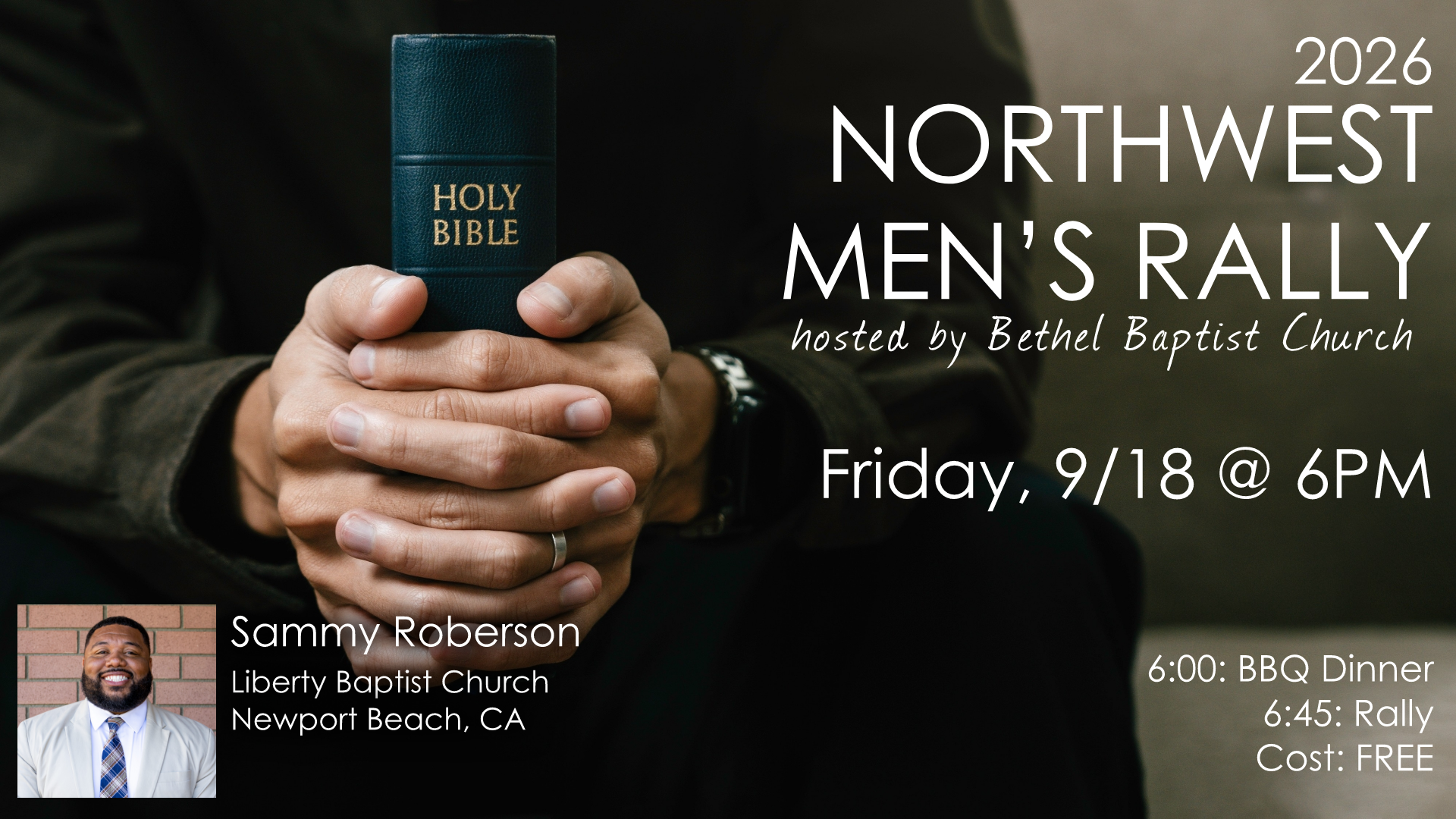 NW Men’s Rally - Sept 18