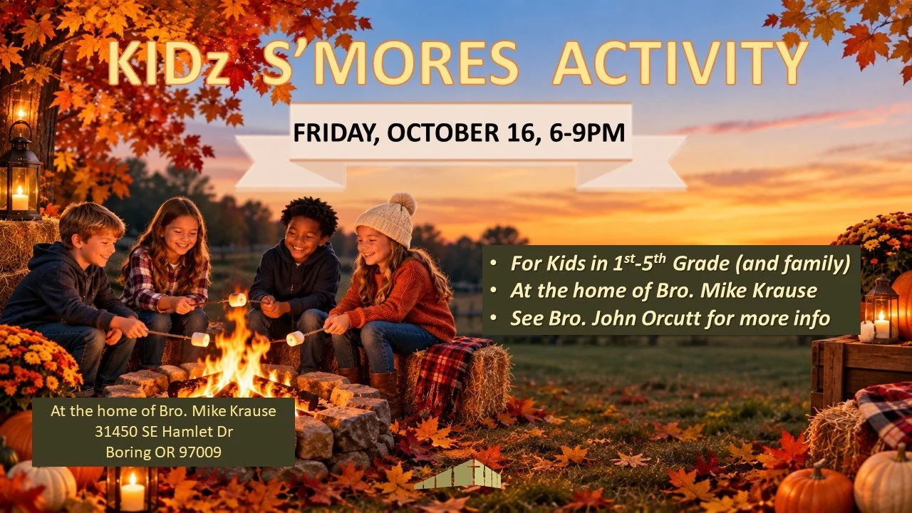 KIDz S’MORES ACTIVITY - Friday October 16, 6-9pm