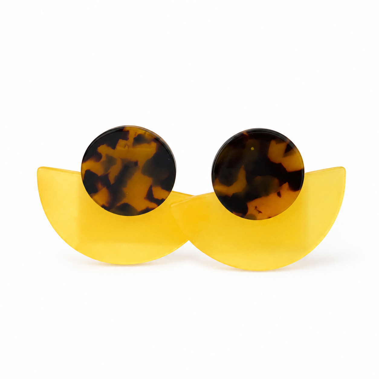 Tortoiseshell & Yellow Earrings