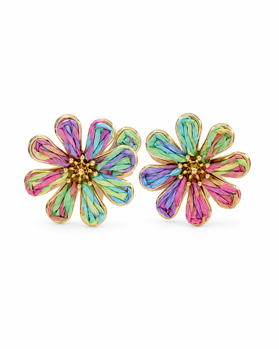 Rainbow Flower Earrings