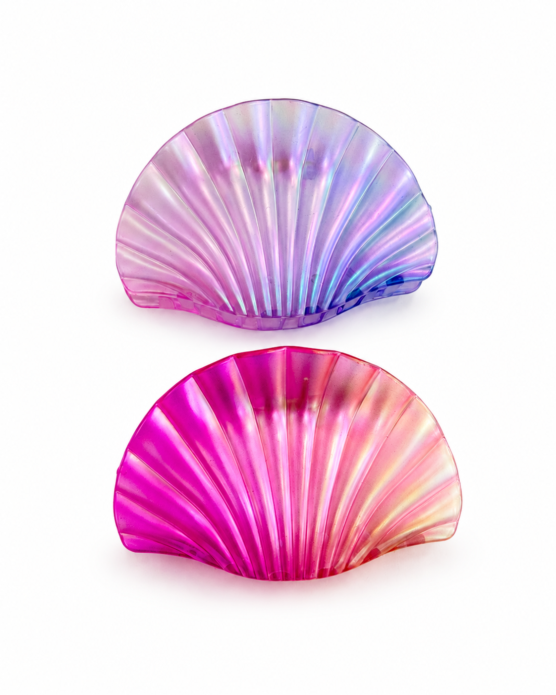 Pink Seashell Hair Clips