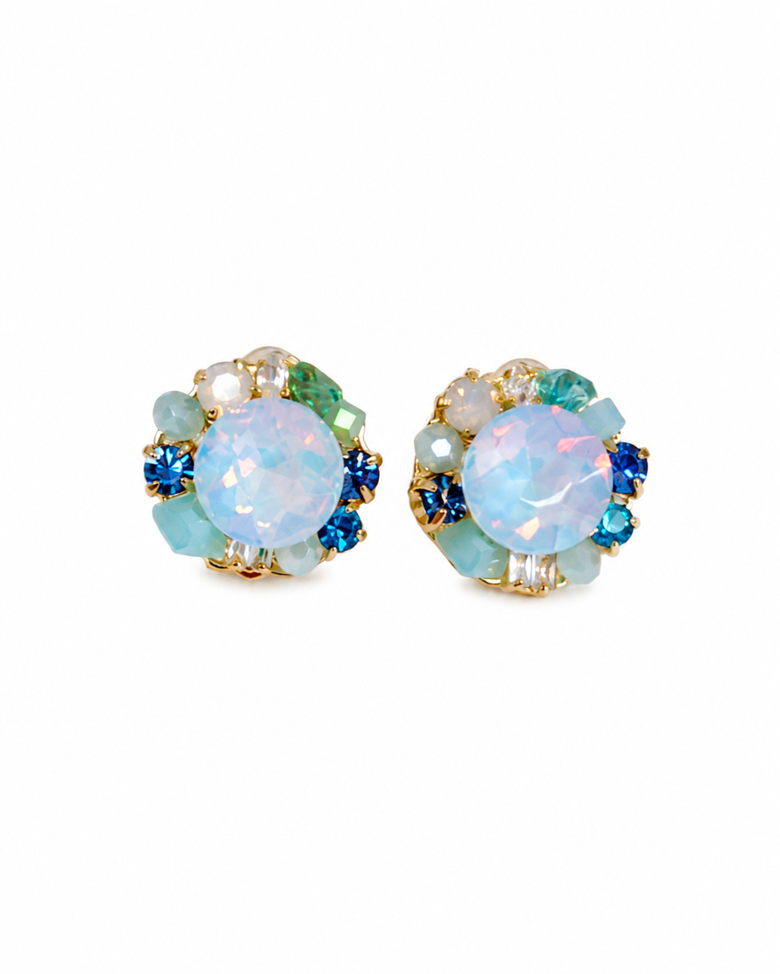 Colorful Stone Stud Earrings