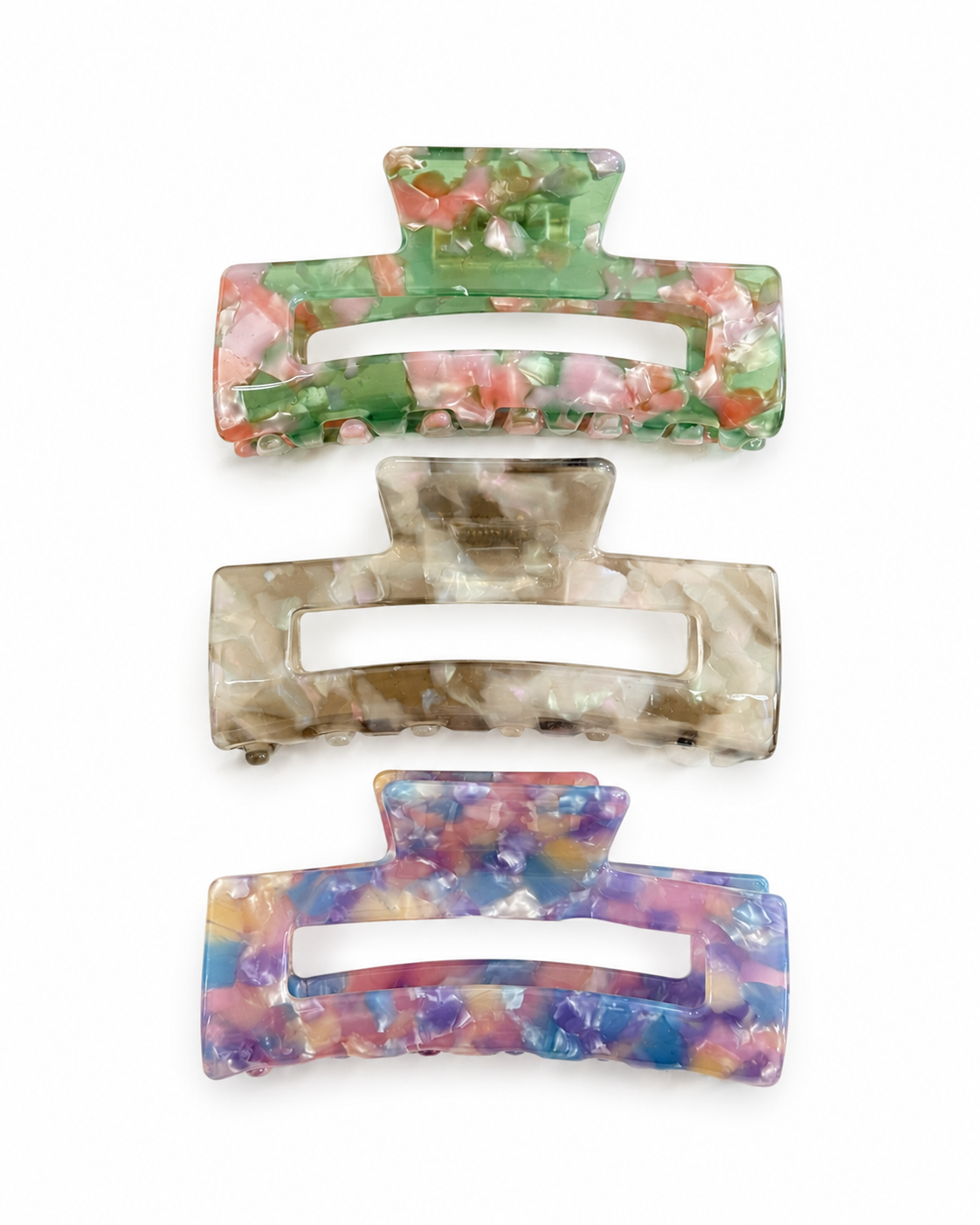 Marble Hair Clips