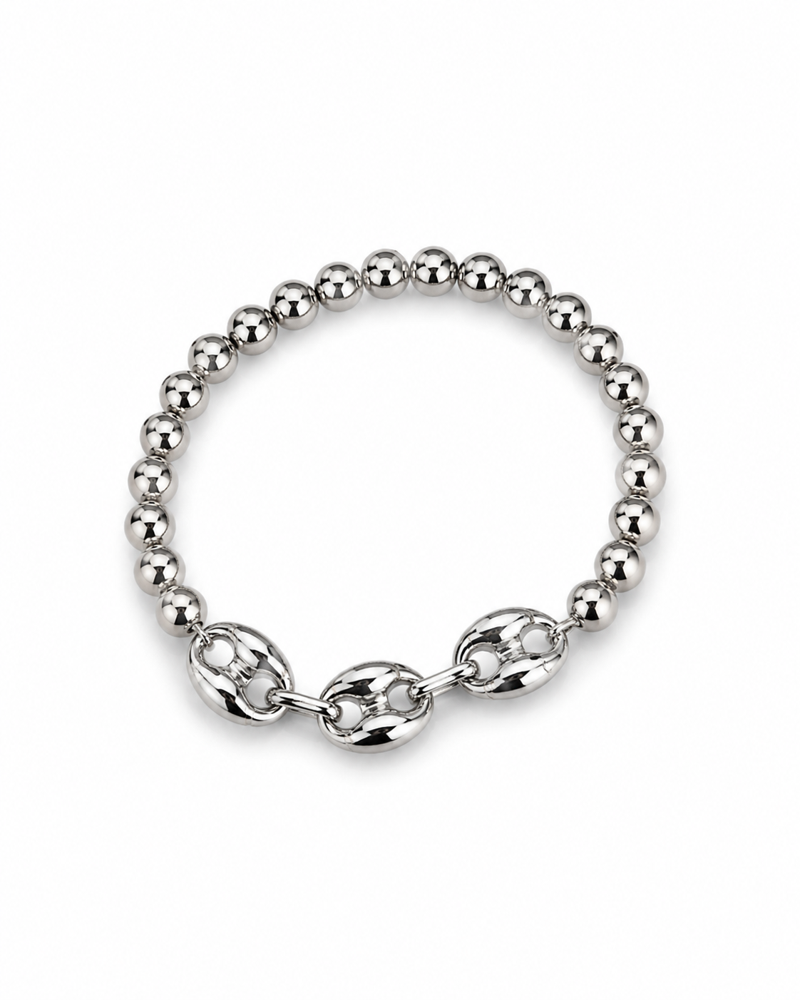 Silver Beaded Bracelet