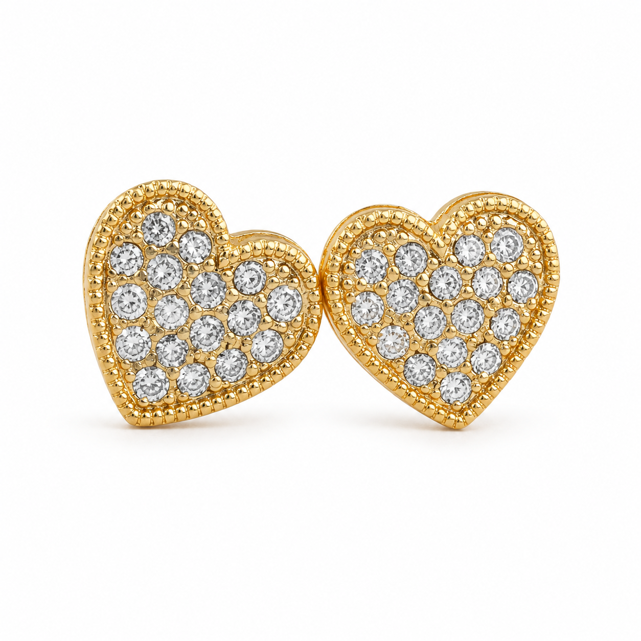 Gold Heart Earrings