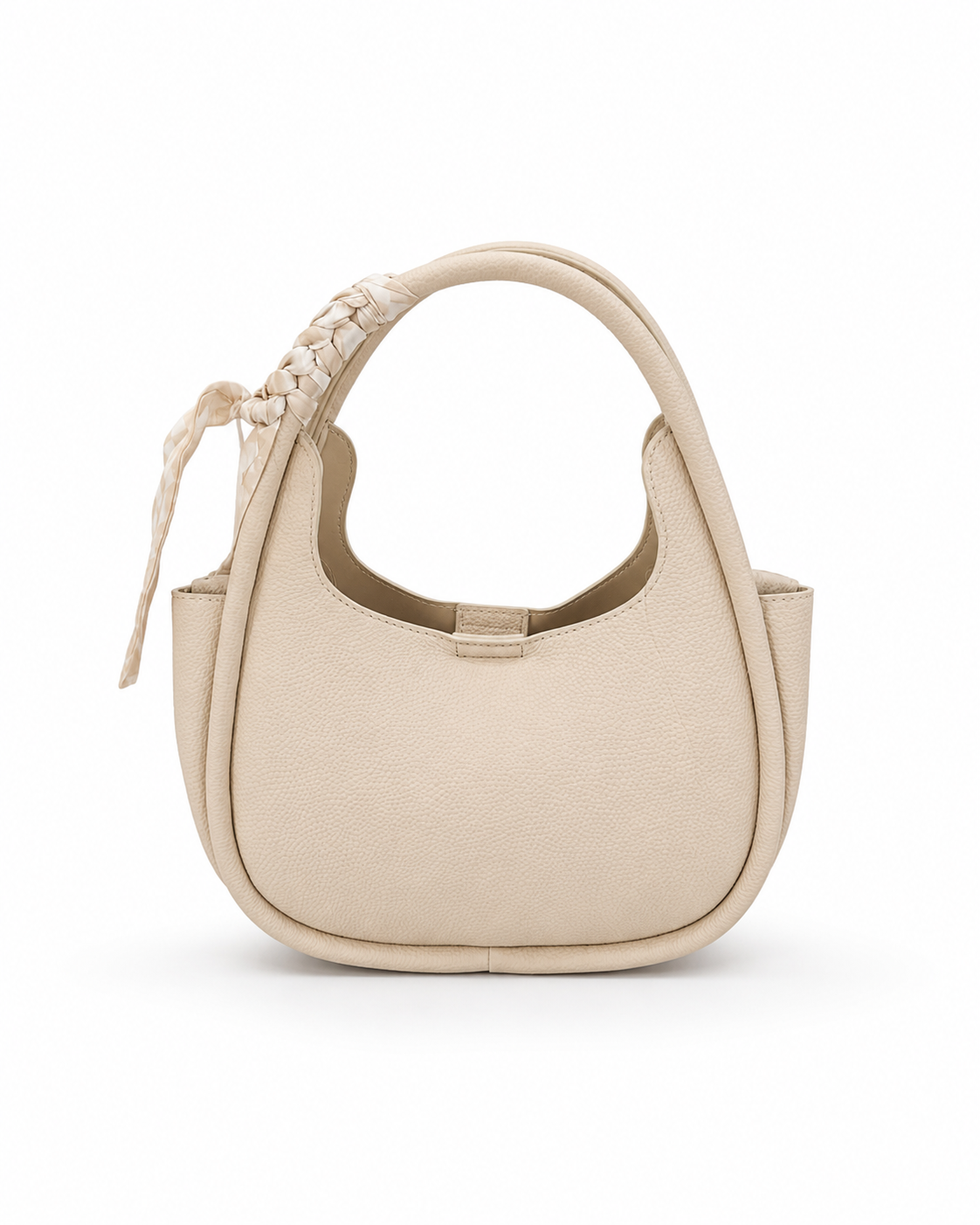 Ivory Handbag with scarf