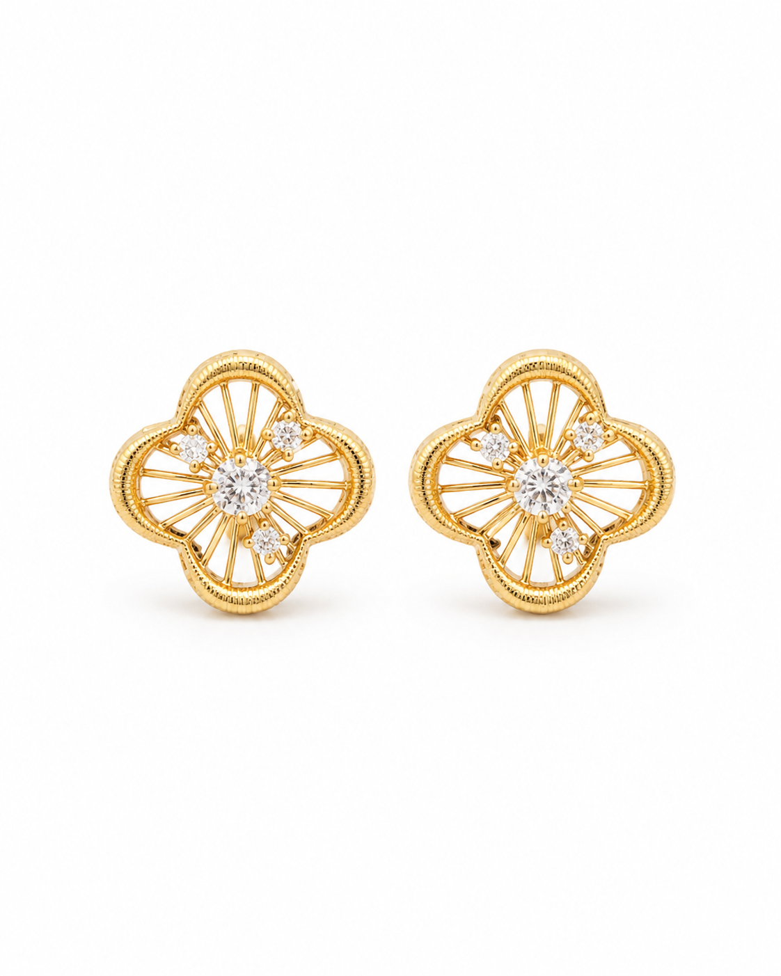 Gold Flower Earrings