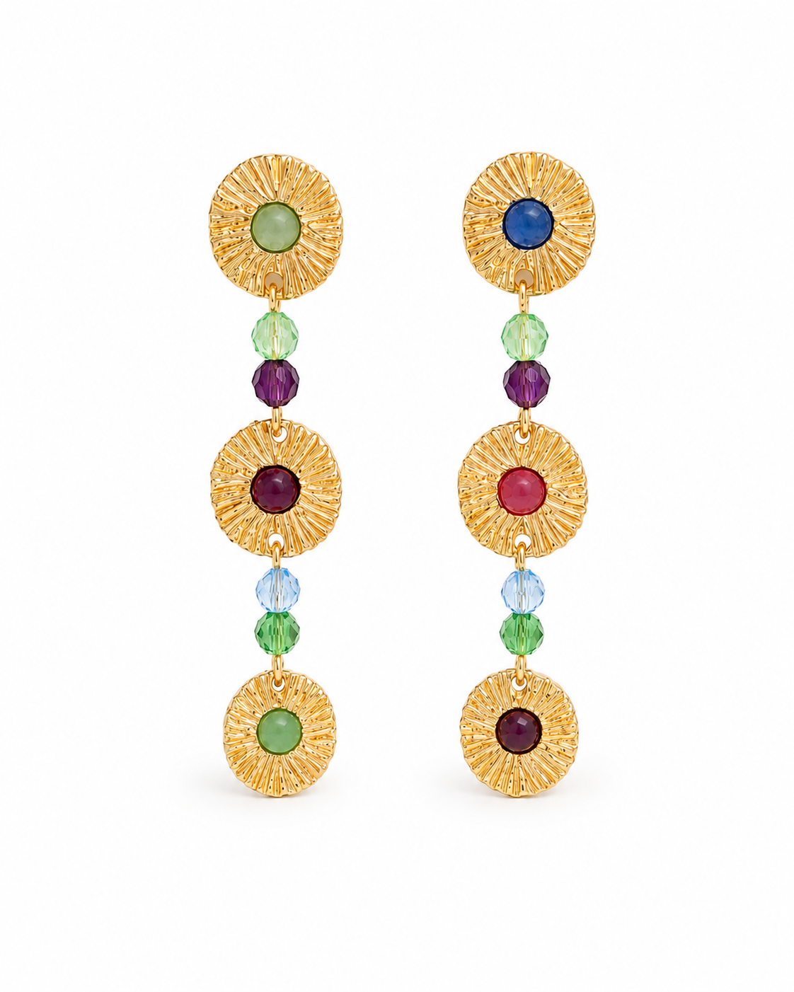 Multicolor Gemstone Drop Earrings