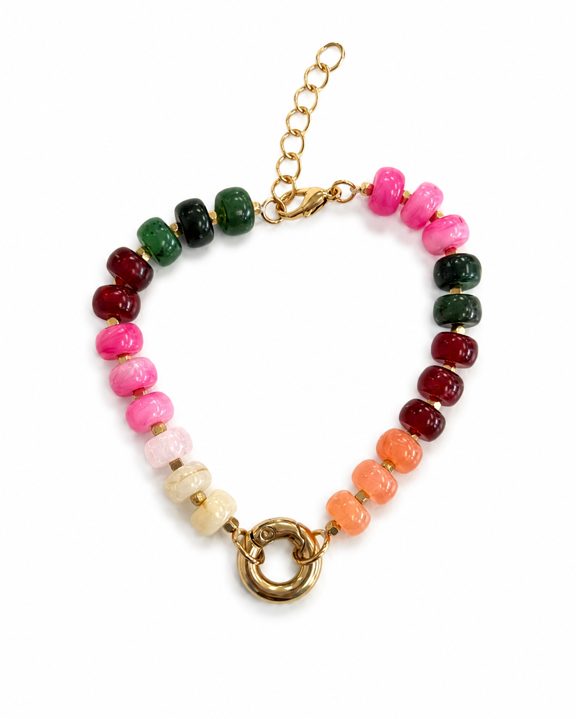 Vibrant Beaded Charm Bracelet