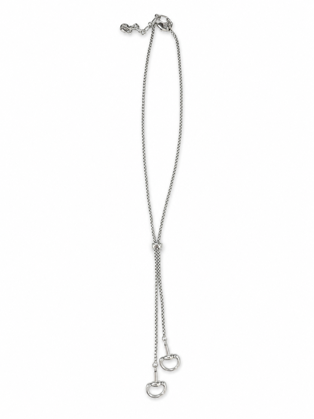 Silver Adjustable Drop Necklace