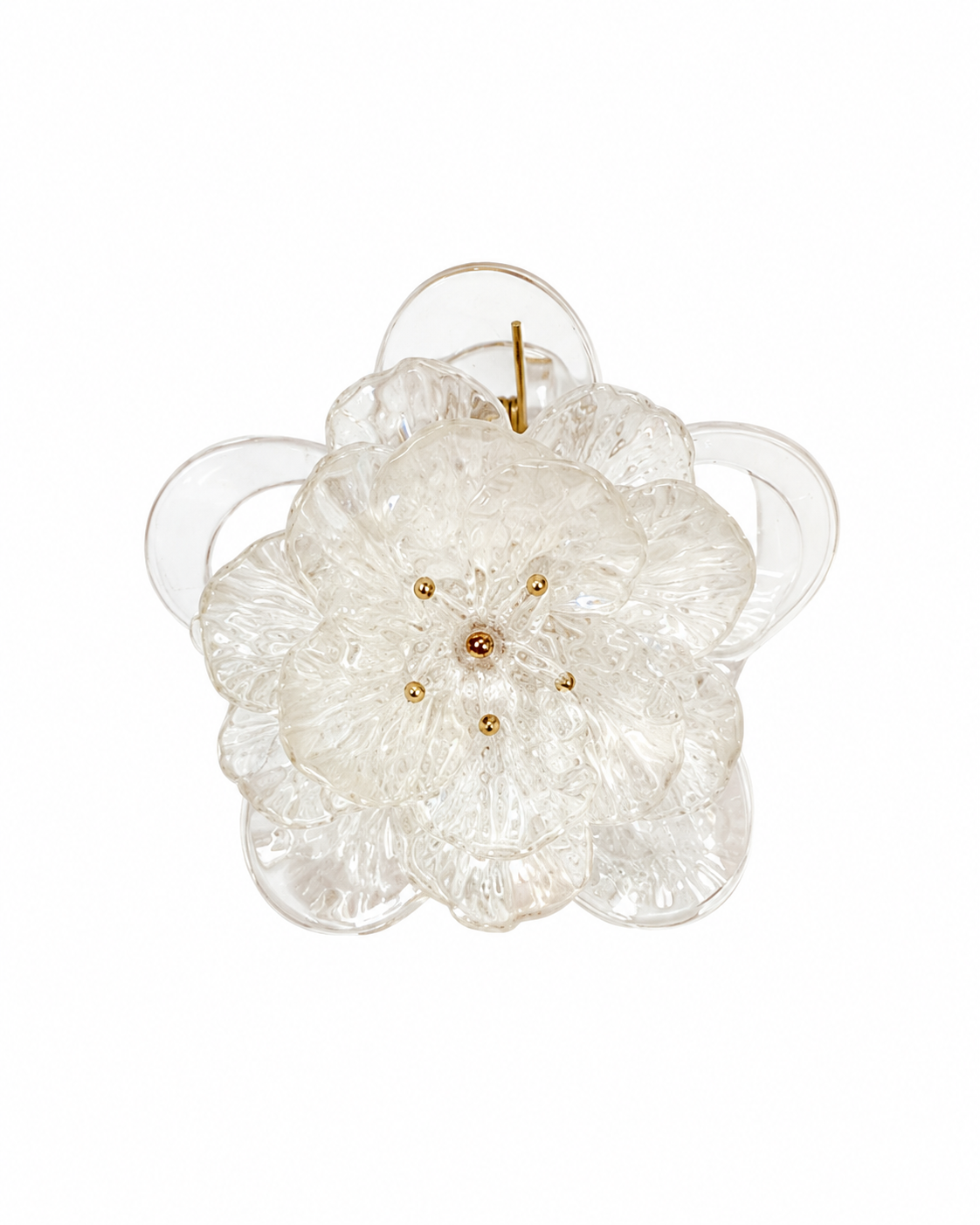 White Floral Clip