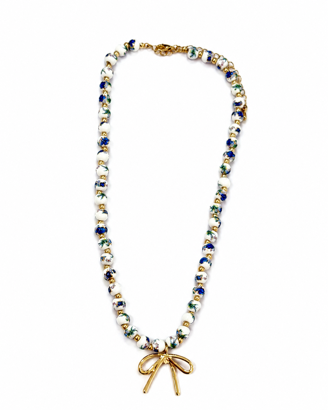 Beaded Bow Necklace