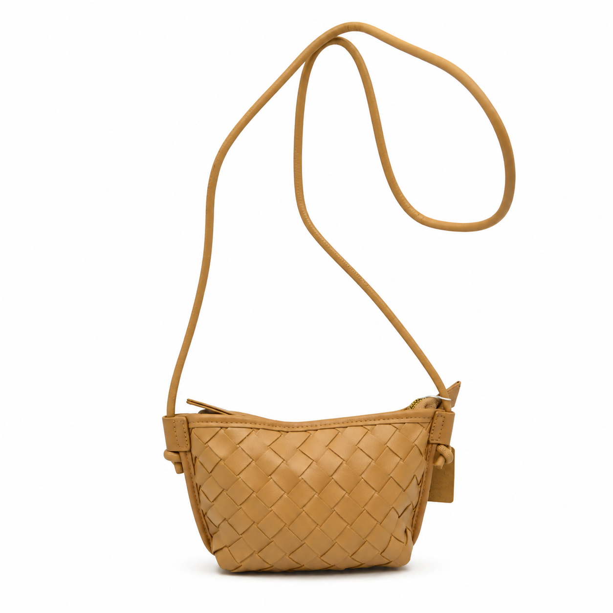 Beige Weave Crossbody Bag
