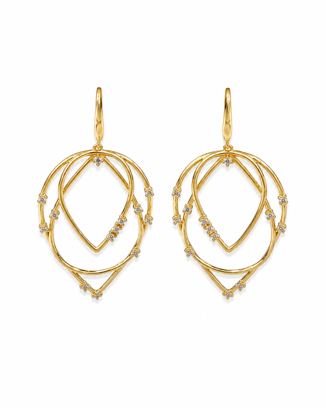 Geometric Streling Silver Earrings