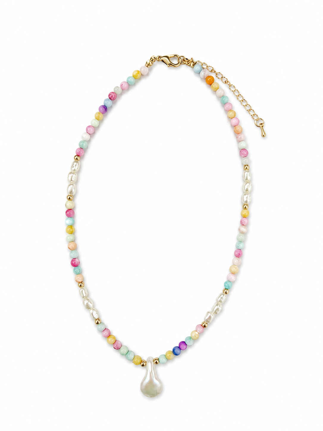 Mulitcolor Pearl Necklace