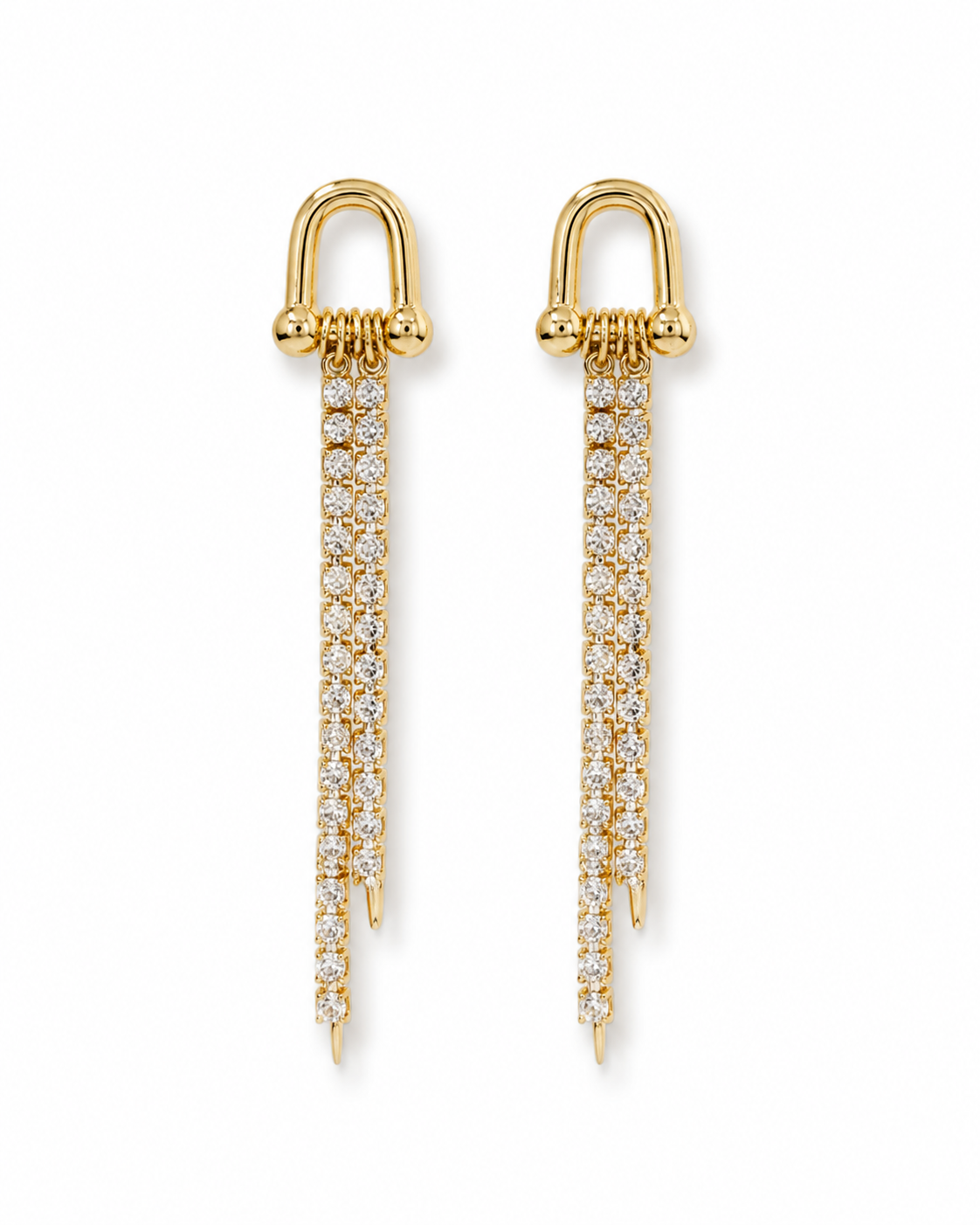 Cascading Gold Drop Earrings