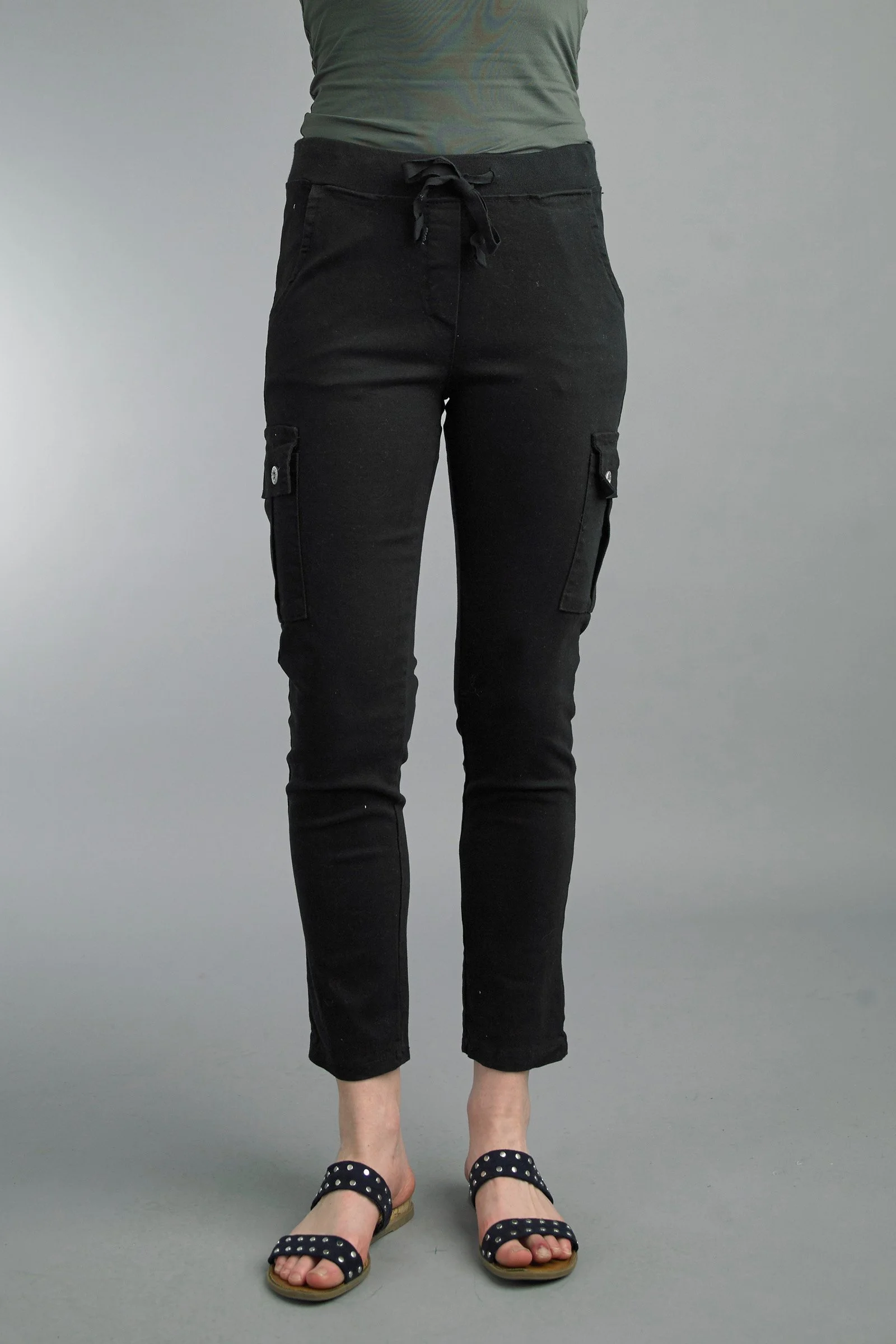 Tempo Paris Black Cargo Joggers