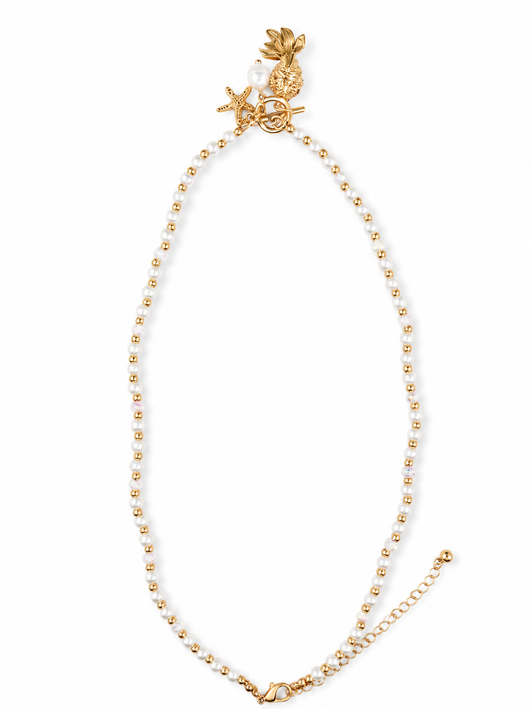 Gold Sea Charm Necklace