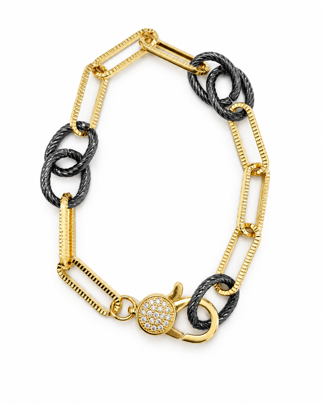 Dual-Tone Statement Chain Bracelet
