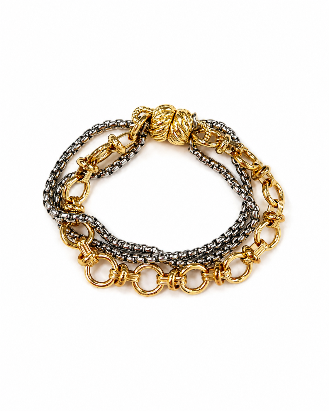 Two-Tone Layered Bracelet