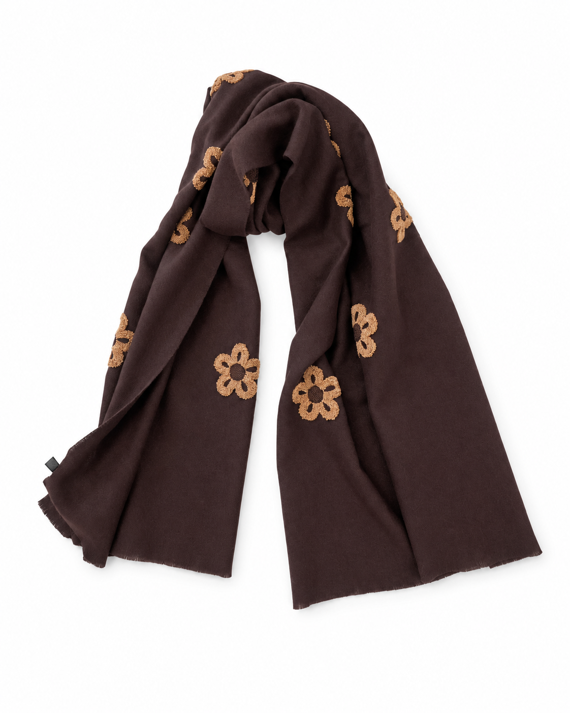 Embroidered Floral Scarf