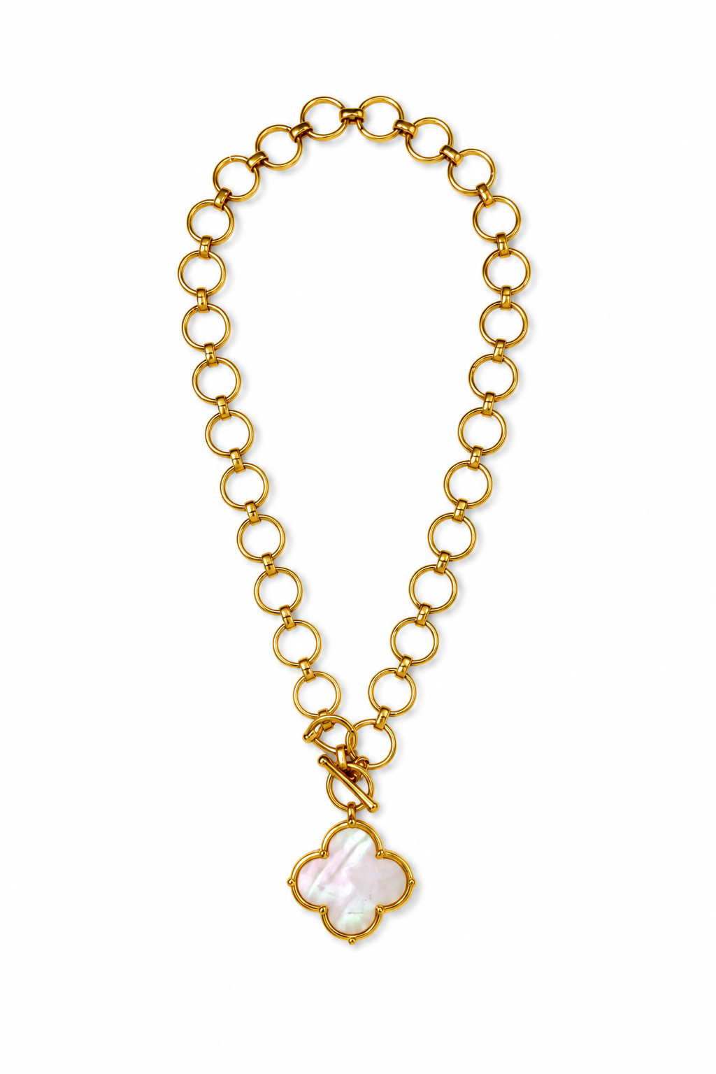 Gold Clover Charm Necklace