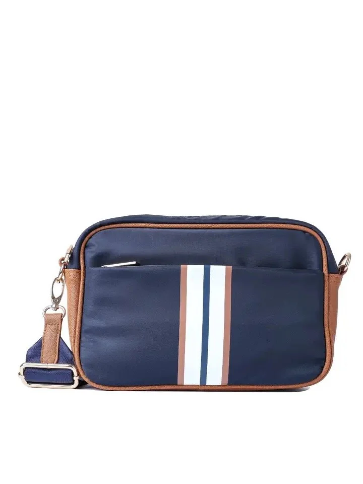 Navy Stripe Crossbody Bag