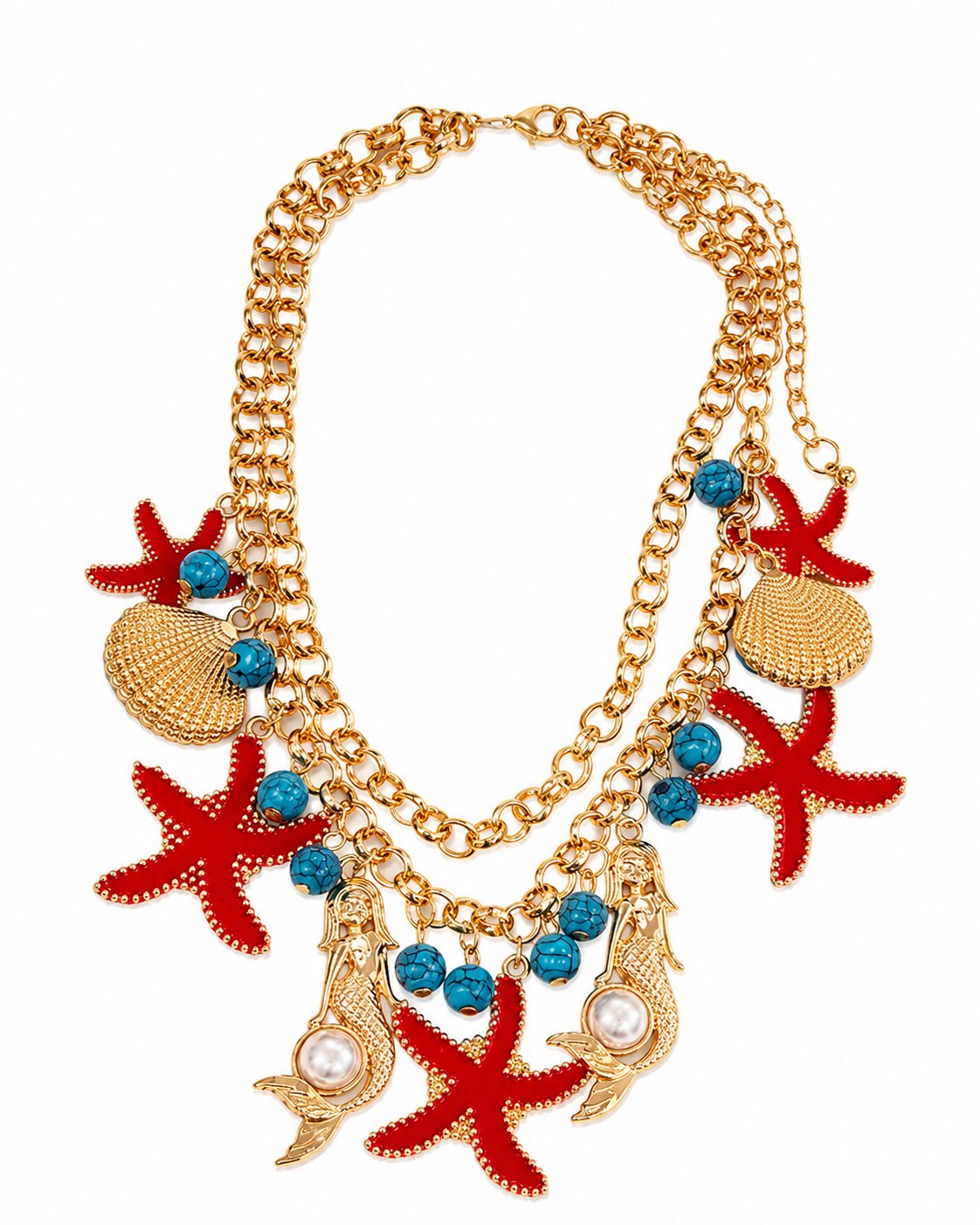 Layered Starfish Necklace