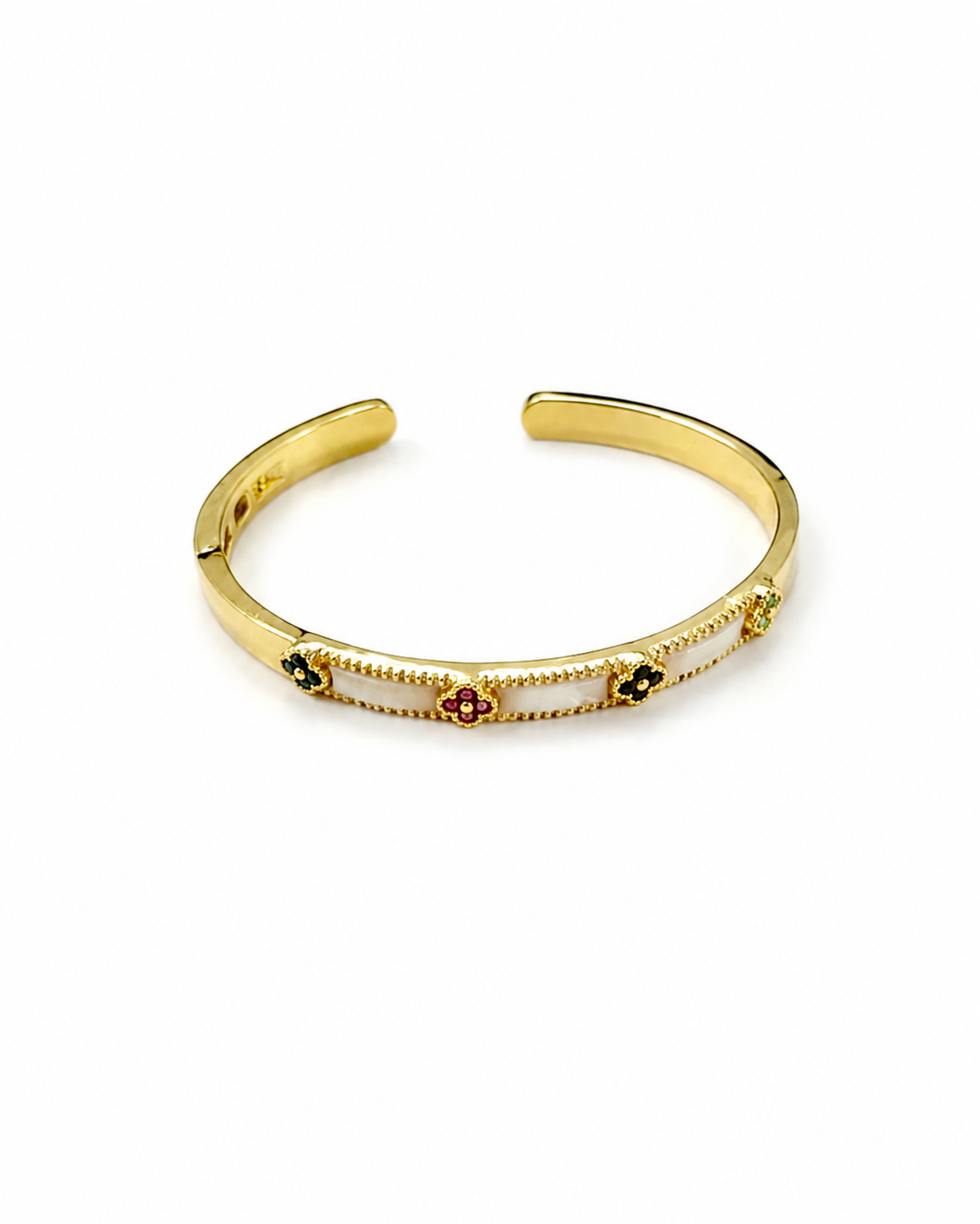 Multicolor Flower Gold Bracelet