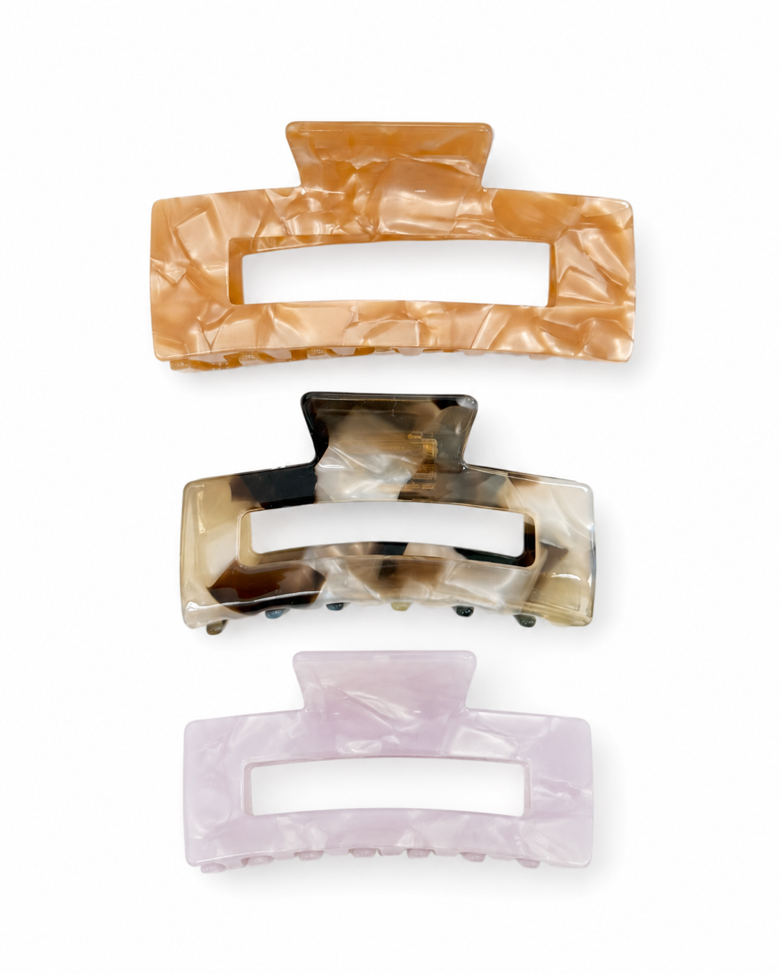 Marble Hair Clips