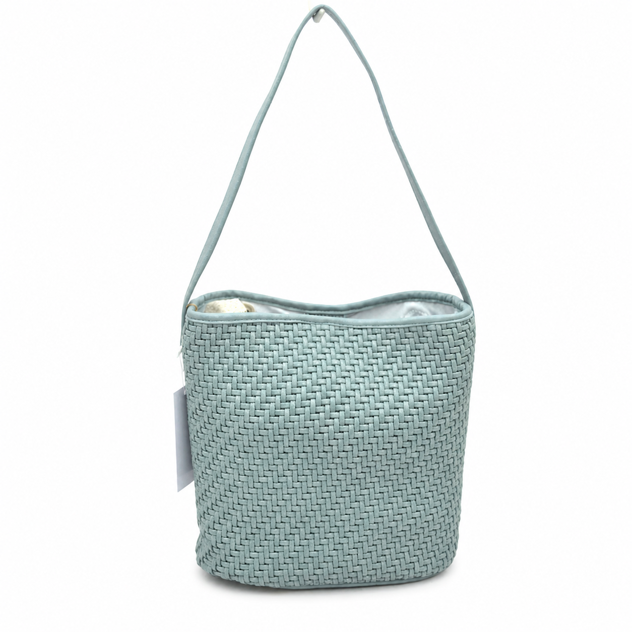 Woven Tote Bag - Soft Blue