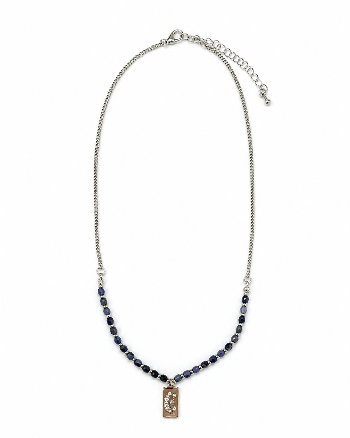 Beaded Gold Stone Necklace