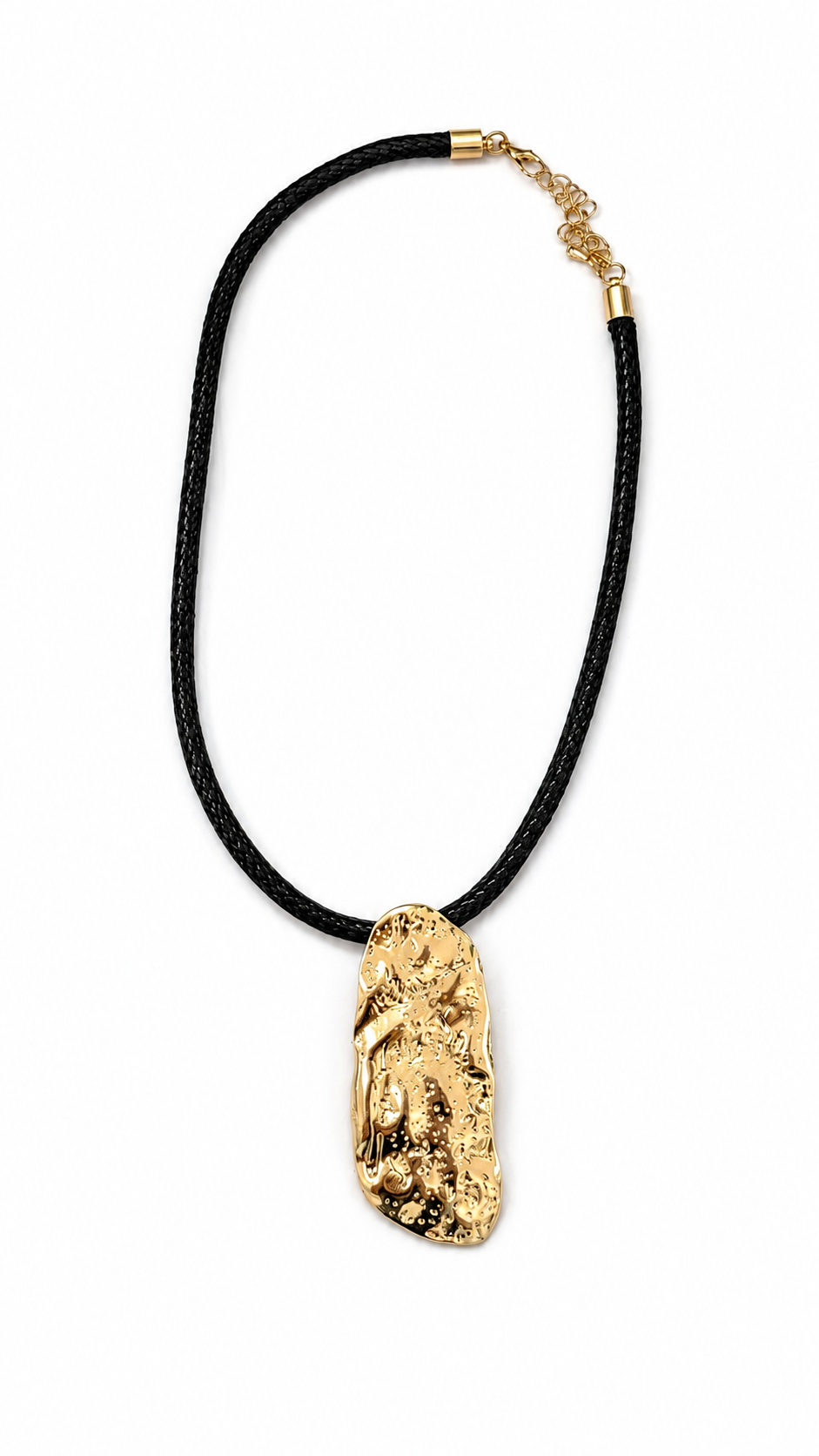 Gold Nugget Pendant Necklace