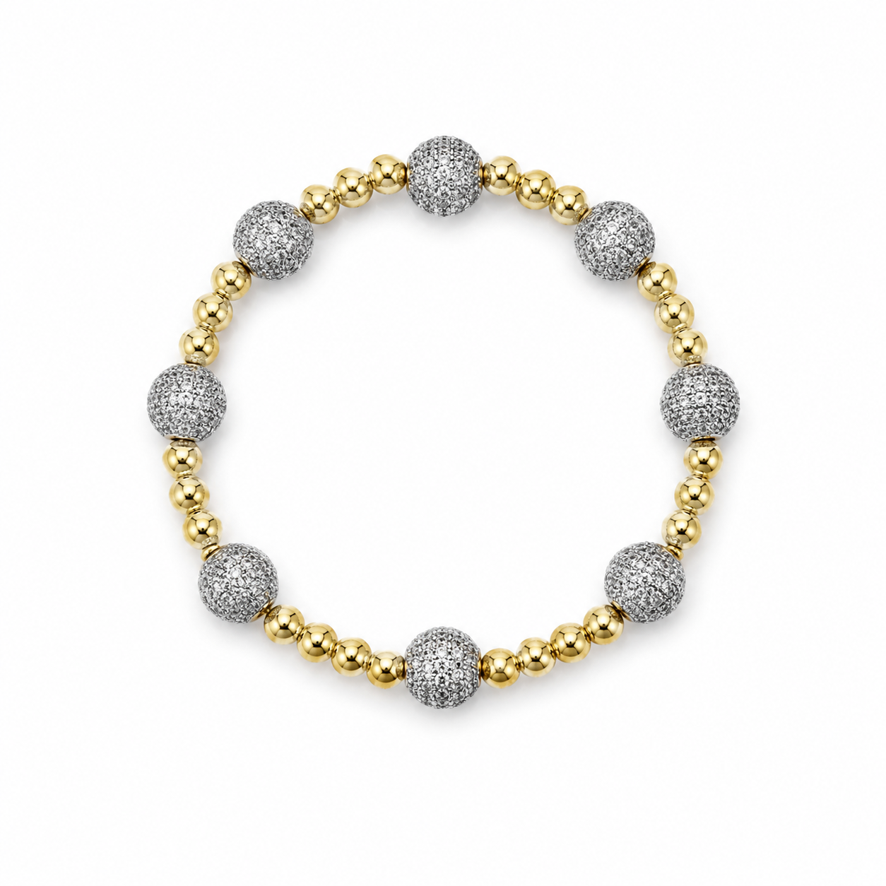 Two-Tone Beaded Bracelet