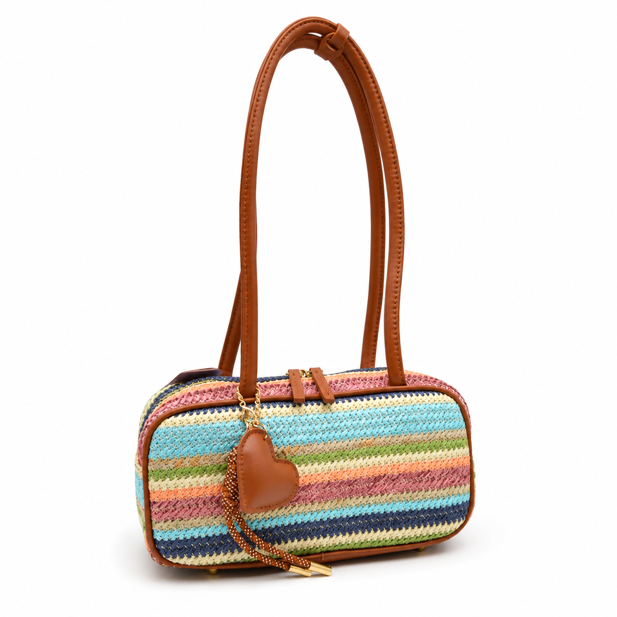 Vibrant Knit Shoulder Bag