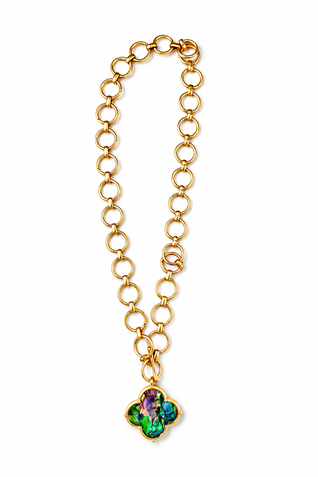 Gold Necklace with Shell Pendant