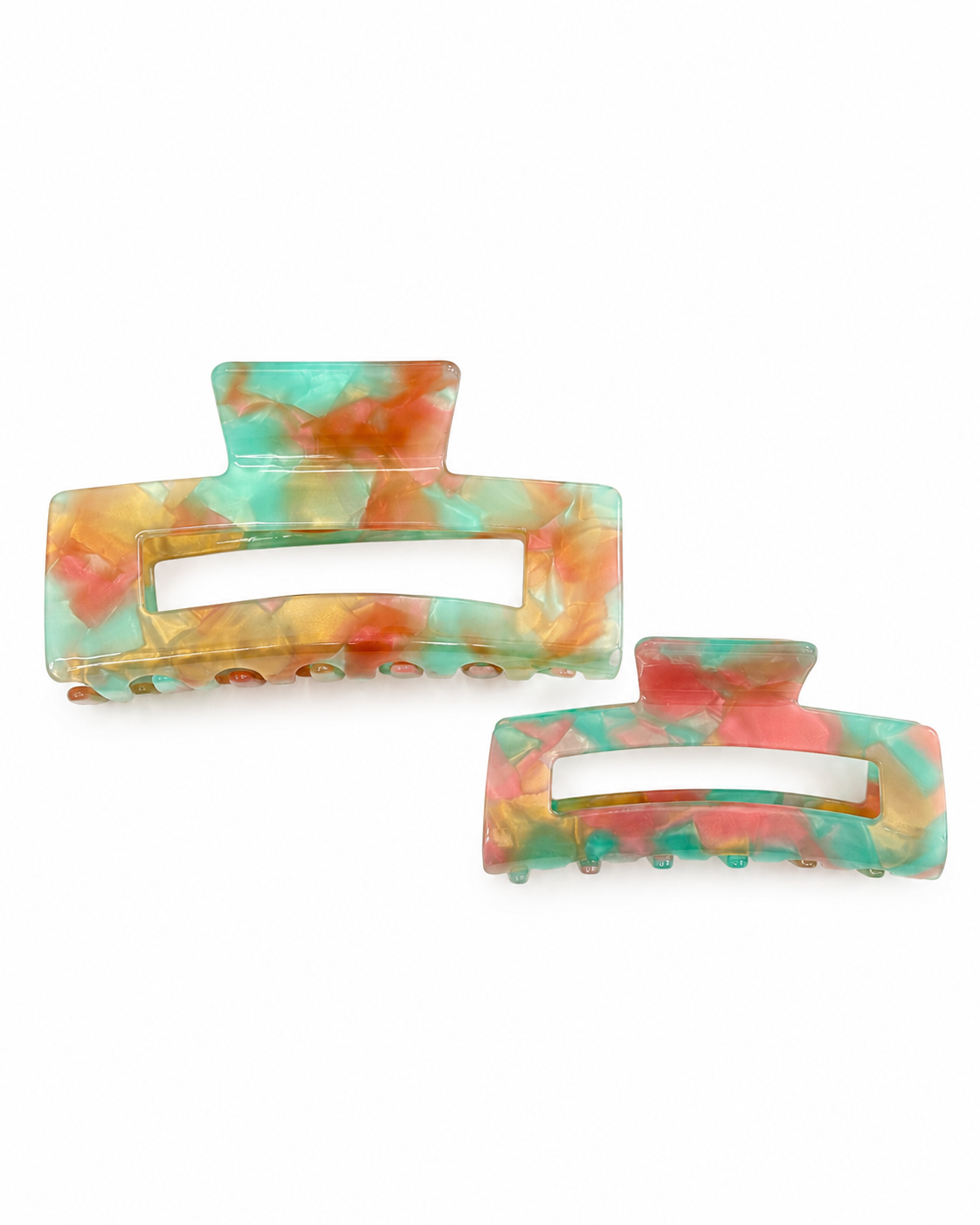 Marble Hair Clips