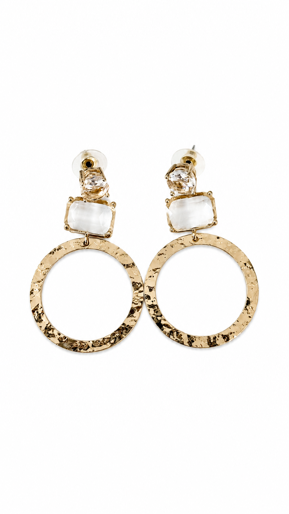 Gold-Tone Geometric Drop Earrings
