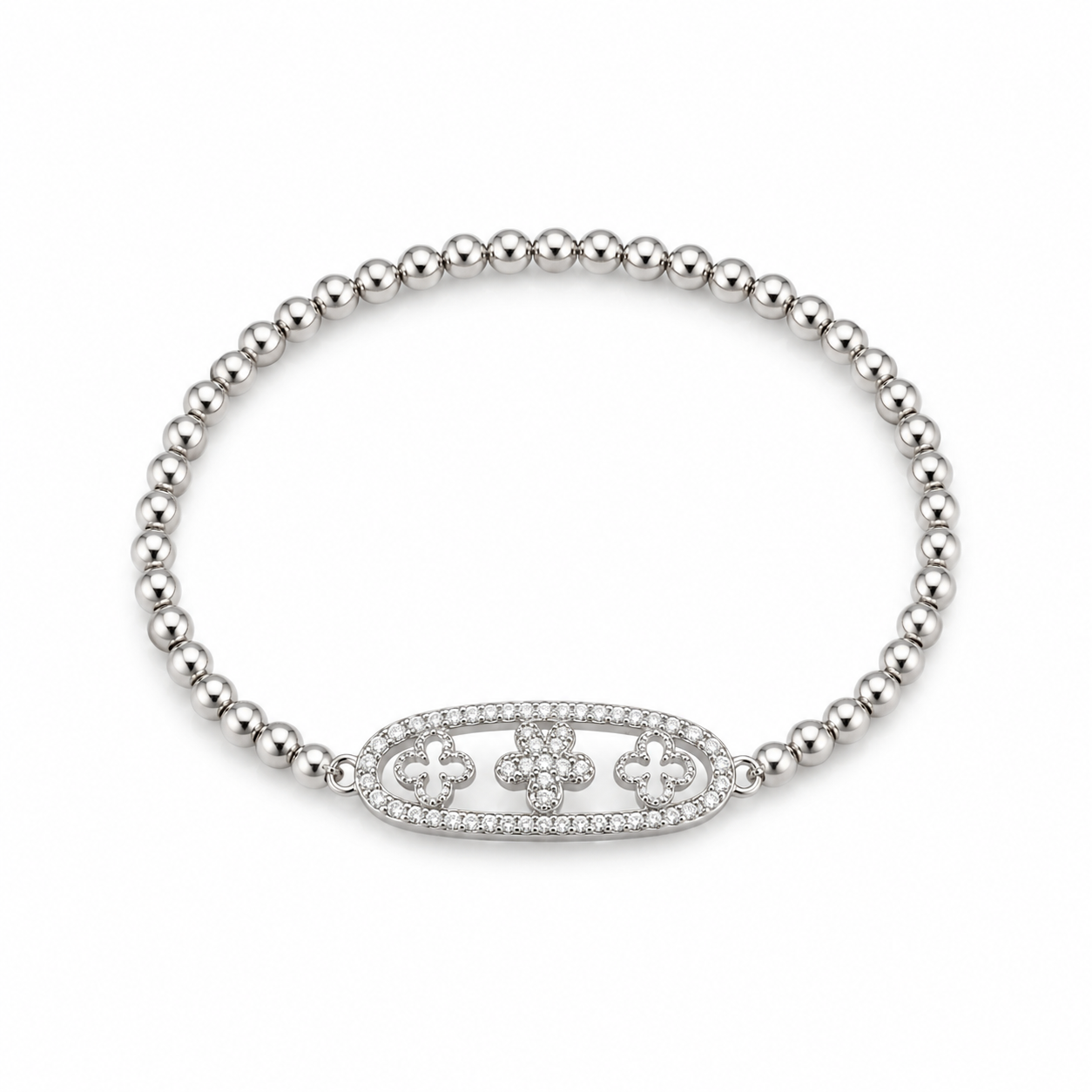 Silver Beaded Bracelet
