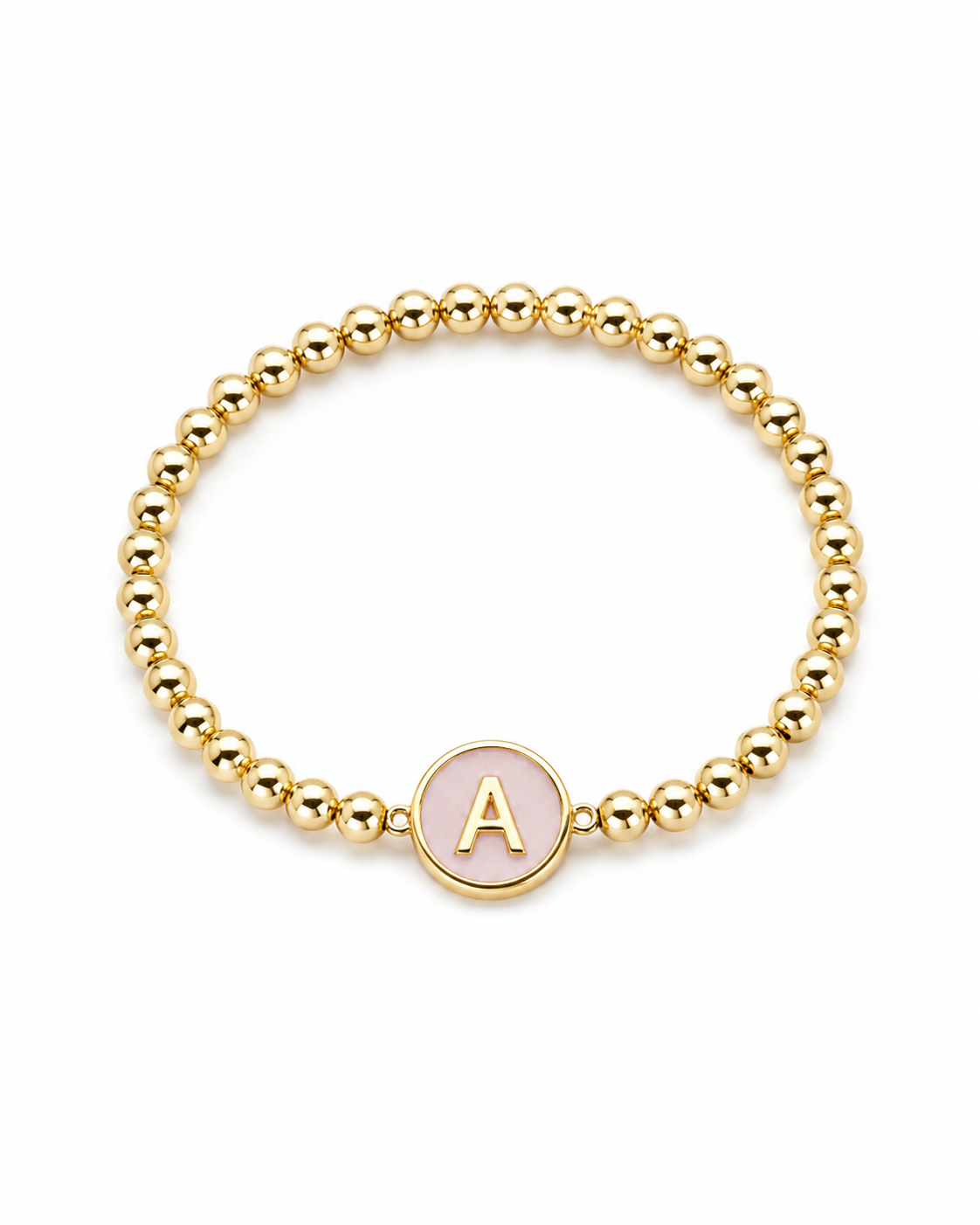 Mother of Pearl Gold Initial Bracelet